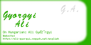 gyorgyi ali business card